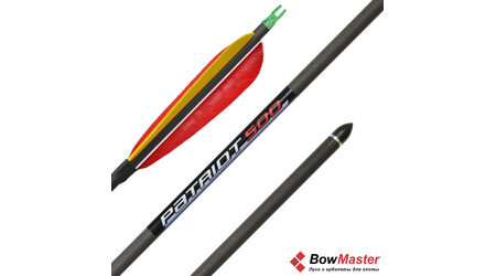купите Карбоновая стрела для лука Bowmaster Patriot 500 с натуральным оперением 5 дюймов в Севастополе