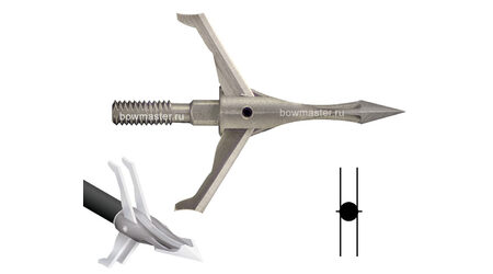 купите Охотничьи наконечники CarbonExpress F-15 Expandable Dual Blade раскрывающиеся, 100 гран, 5 лезвий (3 шт.) в Севастополе