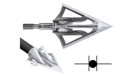 купите Наконечники охотничьи Carbon Express F-15 Fixed Dual Blade фиксированные, 100 и 125 гран, 6 лезвий (3 шт.) в Севастополе