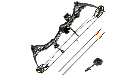 купите Уценка, мятая коробка, новый Блочный лук Man-Kung MK-CB75 рестайлинг черный в Севастополе