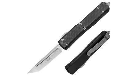 купите Автоматический выкидной нож Microtech Ultratech Tanto Contoured Chassis Carbon Fiber / 123-4CF в Севастополе