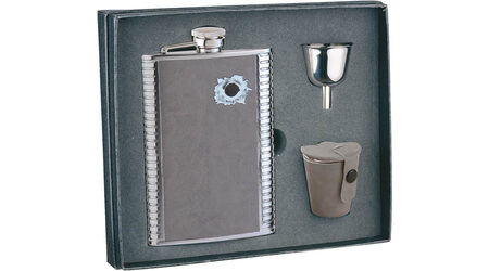 купите Подарочный набор: фляга "Пуля" 0 S.Quire 1508YGB-7-B, 3 стаканчика и воронка в Севастополе