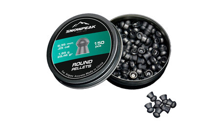 купите Свинцовые пульки для пневматики SnowPeak Round калибр 6.35 мм в Севастополе