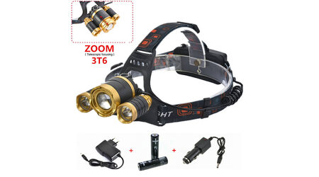 купите Светодиодный налобный фонарь Boruit HL-006 (Cree XML T6 + 2 Q5) 2200 люмен в Севастополе