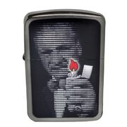 Зажигалка Zippo 28452 Replica 1941 Mr. Blaisdell Zippo Founder Black Ice (тонированный цирконием шлифованный хром, фото основателя Зиппо)
