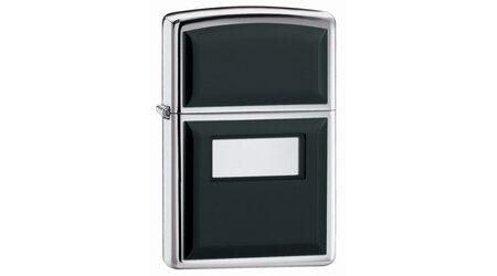 купите Зажигалка Zippo 355 Ultralite Black High Polish Chrome (зеркальный хром, накладки из черного пластика) в Севастополе